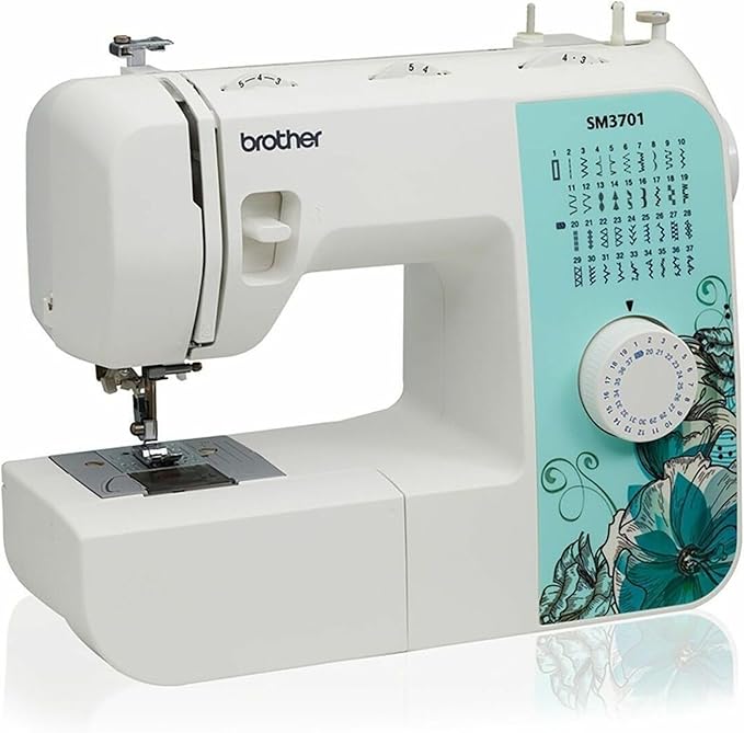 SM3701 Sewing Machine, 12" x 5.8" x 15.3", White