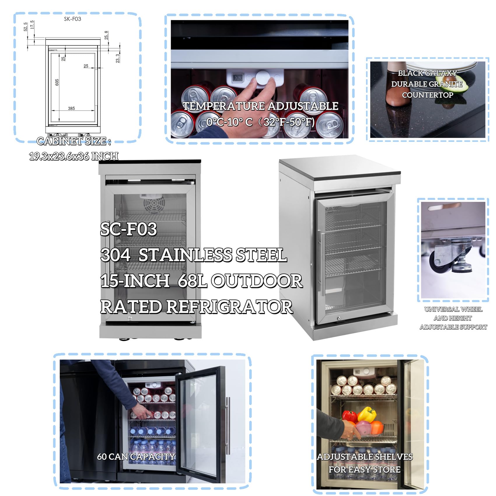 4 Burner Outdoor Kitchen Island with Grill and Side Burner, Deluxe Stainless Steel