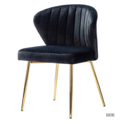 Living Dining Room Chairs, Small Velvet Accent Chair with Golden
