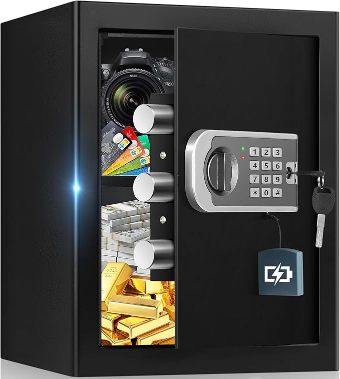 4.3 Cuft Large Fireproof Safe for Home, Safe Box Fireproof Waterproof