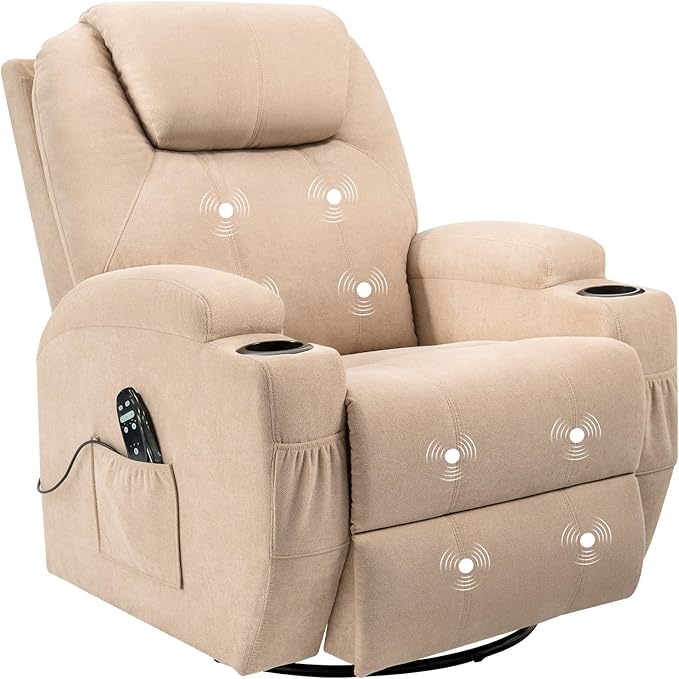 Rocking Chair Recliner Chair with Massage Swivel Ergonomic