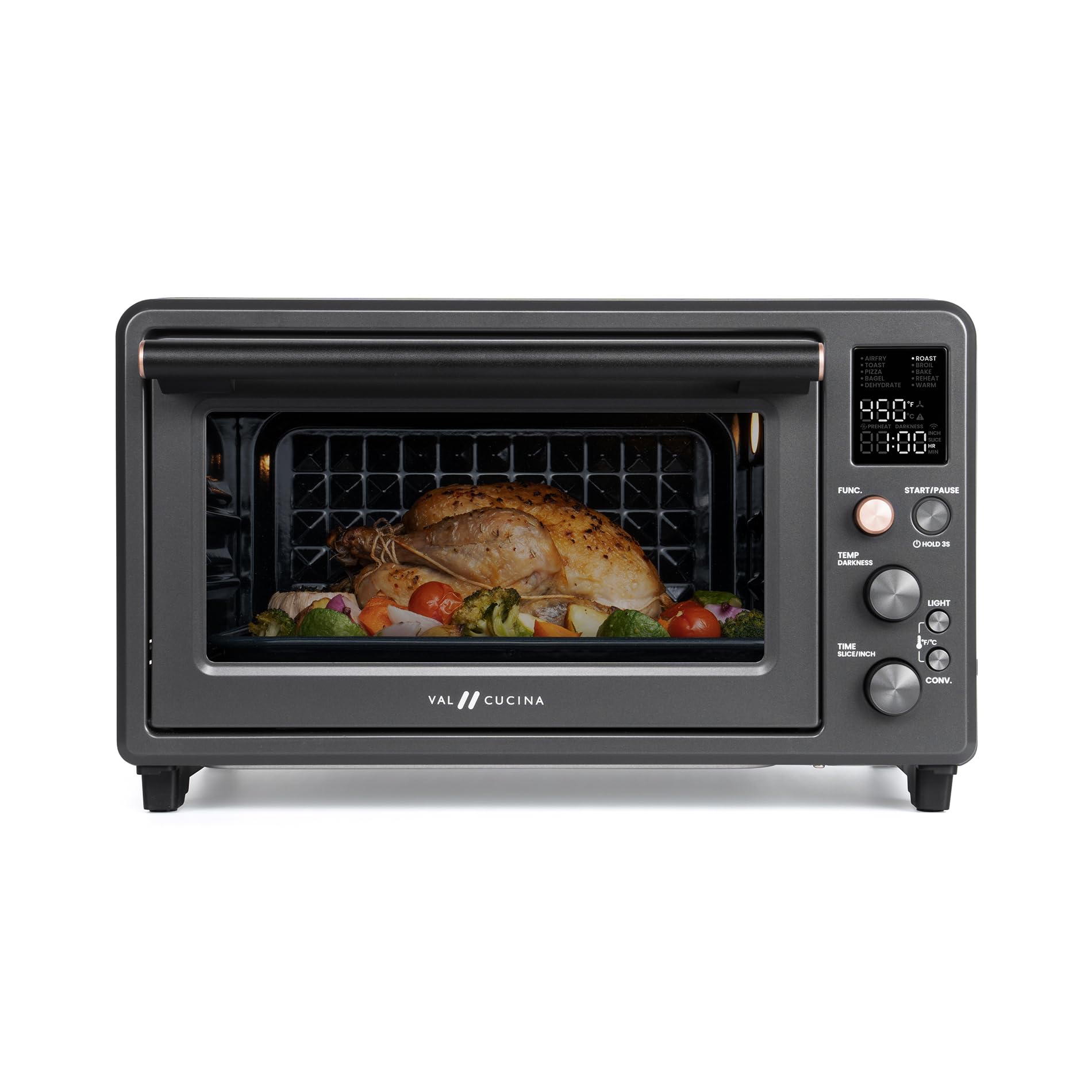 Infrared Heating Air Fryer Toaster Oven Combo, with Non-toxic Enamel-coated Interior