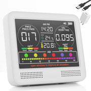 16-in-1 Air Quality Monitor Indoor with 7AQI Beep Alarm, CO2 Monitor, Air Quality Detector