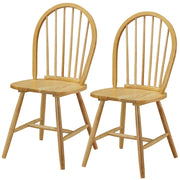 Spindle Back Windsor Chairs with Solid Wood Legs