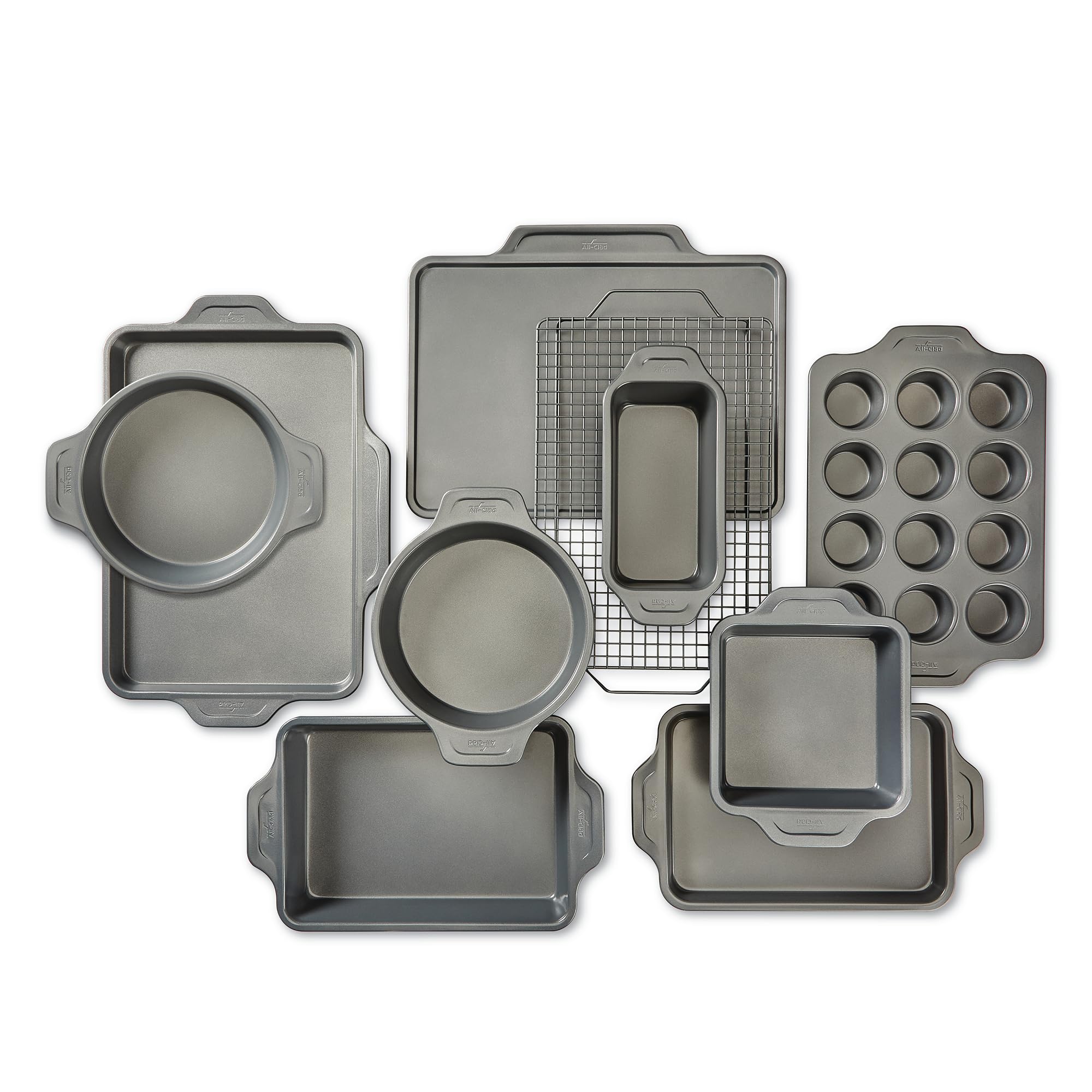 Pro-Release Nonstick Bakeware Set 10 Piece Oven Safe 450F Half Sheet