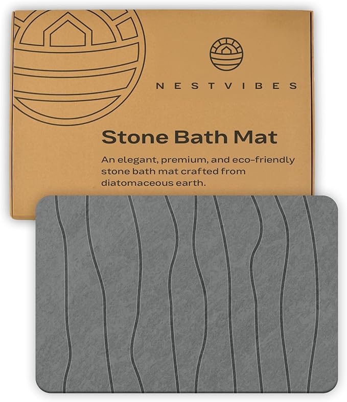 Stone Bath Mat Diatomaceous Earth Bath Mat Quick Drying Bathroom Mat Diatomite