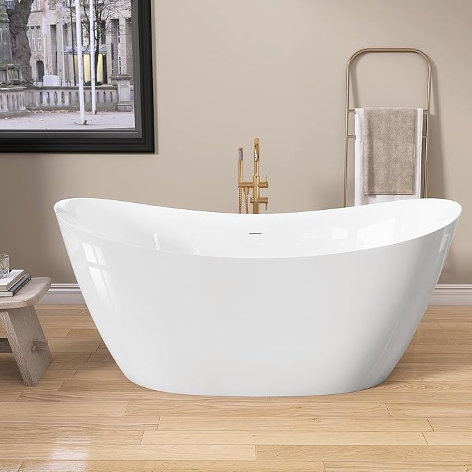 Free Standing Tub 59" Acrylic Freestanding Bathtub