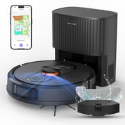 Robot Vacuum and Mop,5000Pa Robotic Vacuum Self Emptying,60 Days Hands-Free