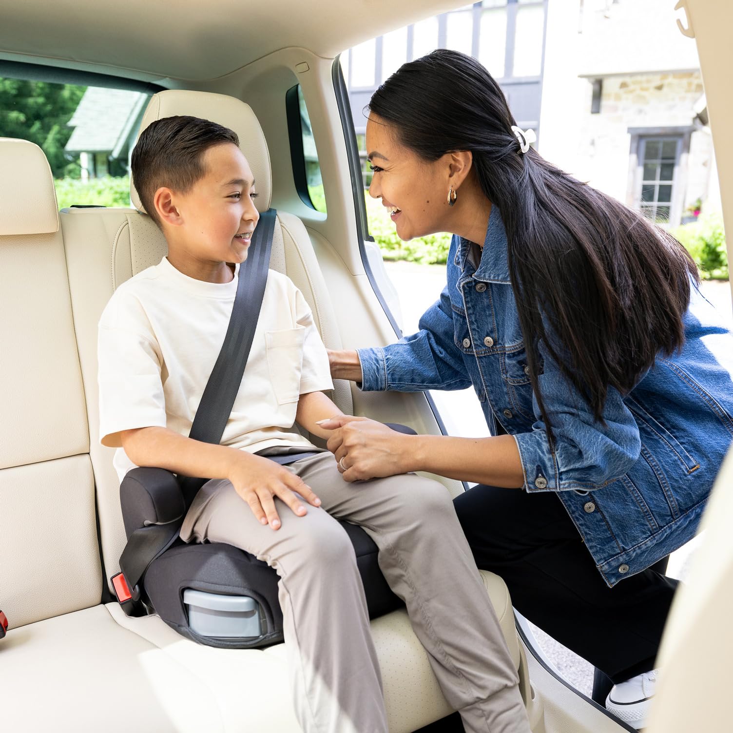 Basil Highback and Backless Booster Car Seat for Big Kids 4 to 12 Years Old