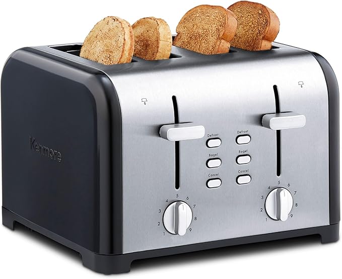 Slice Extra Wide Slots Bread Bagel and Defrost Function 9 Browning Levels