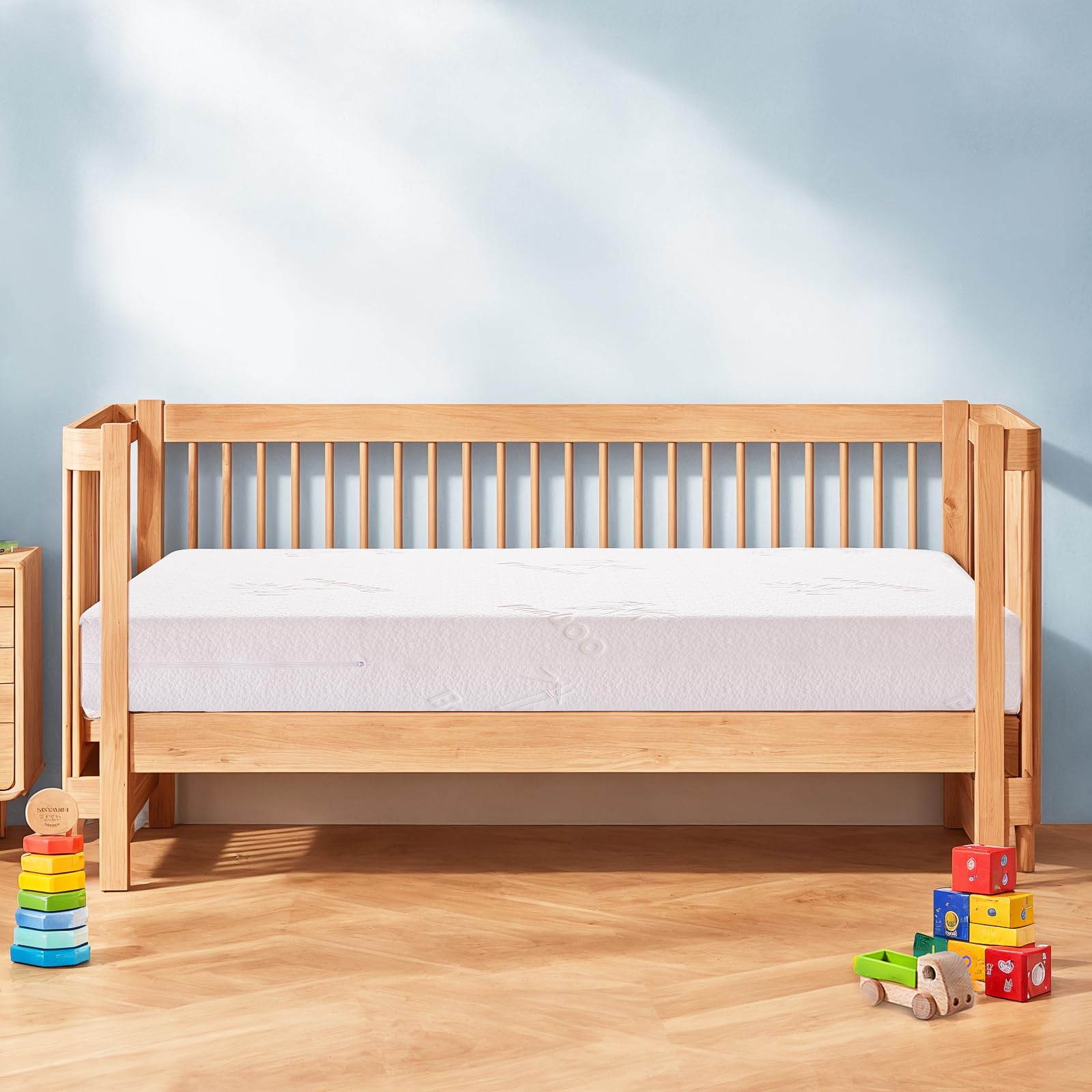 Memory Foam Crib & Toddler Mattress: Dual-Sided Soft Cribs mattresses for Waterproof