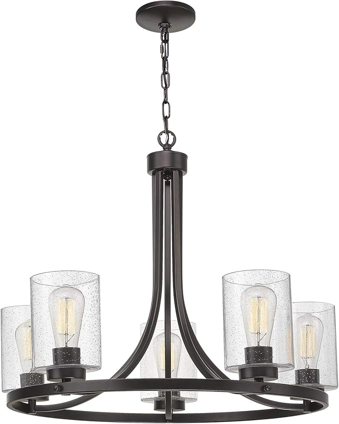 5-Light Kitchen Island Light, 42" Farmhouse Linear Lighting Chandelier