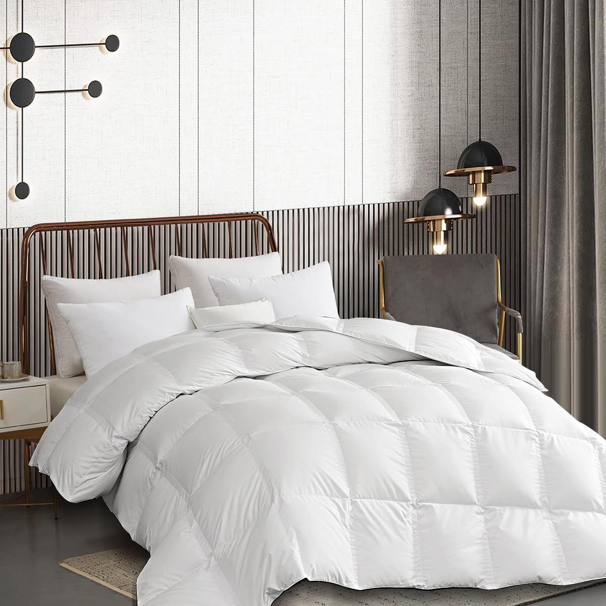 Goose Down Fiber Cotton Comforter Queen Size, Duvet Insert Queen
