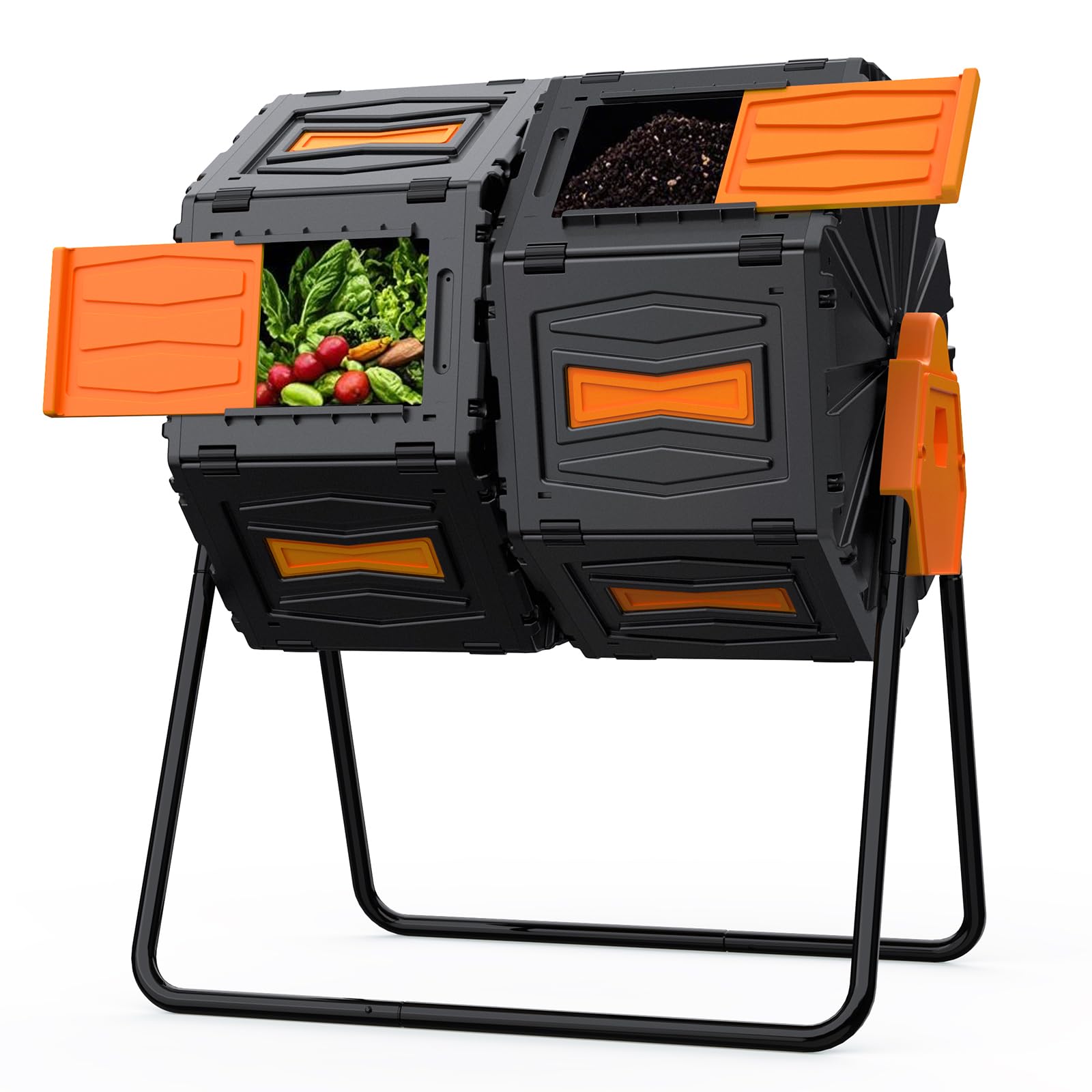 Compost Bin Outdoor 45 Gallon / 170L Composter Tumbler, 360° Rotating Compost Bin