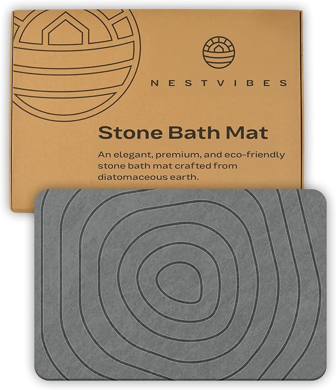 Stone Bath Mat Diatomaceous Earth Bath Mat Quick Drying Bathroom Mat Diatomite
