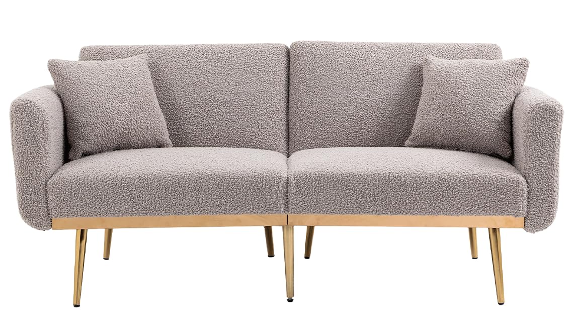 65" Teddy Sofa Couch,Convertible Futon Sofa Bed