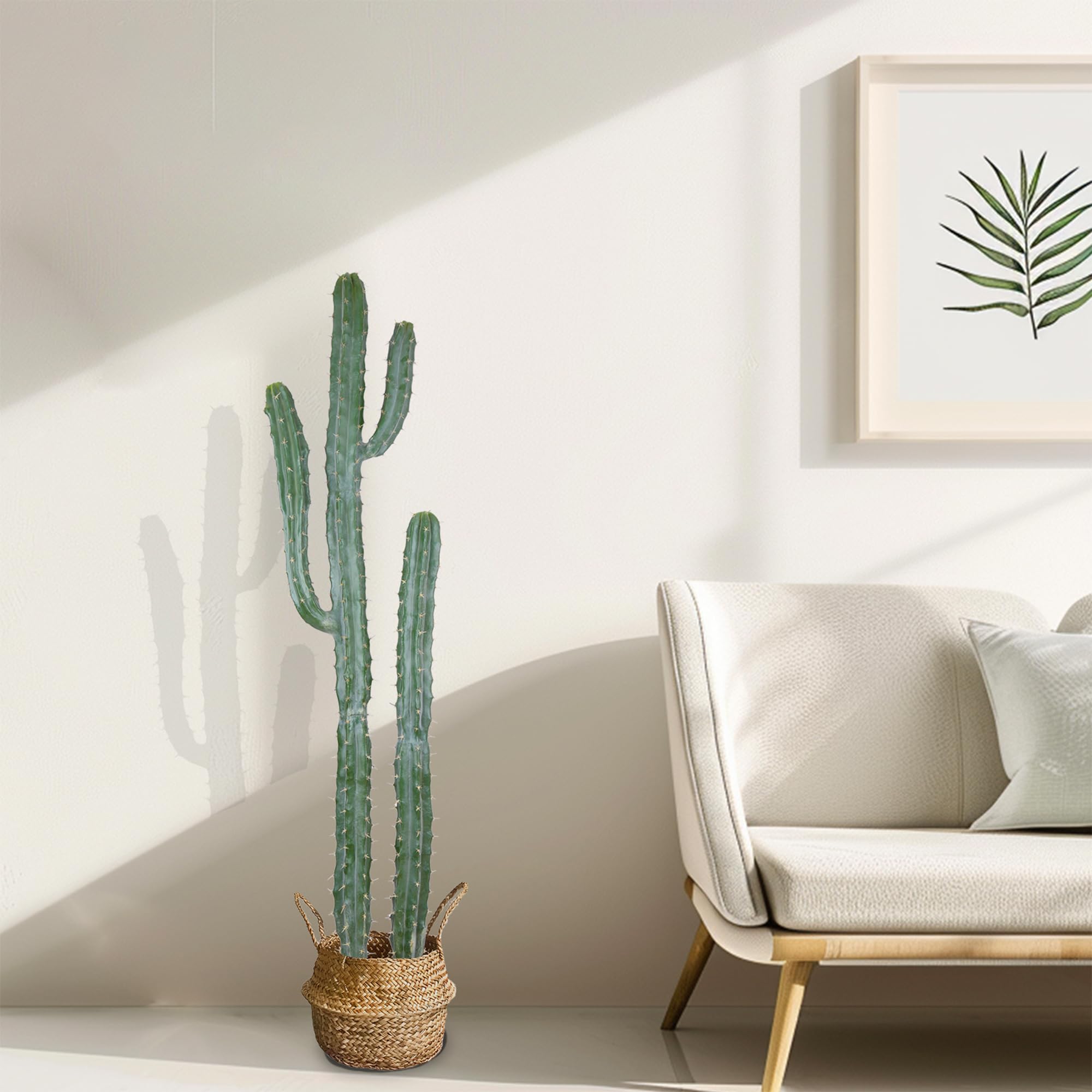 Artificial Cactus Potted Plant 59 Inch Faux Desert Cacti Fake Big Cactus Plant for Home