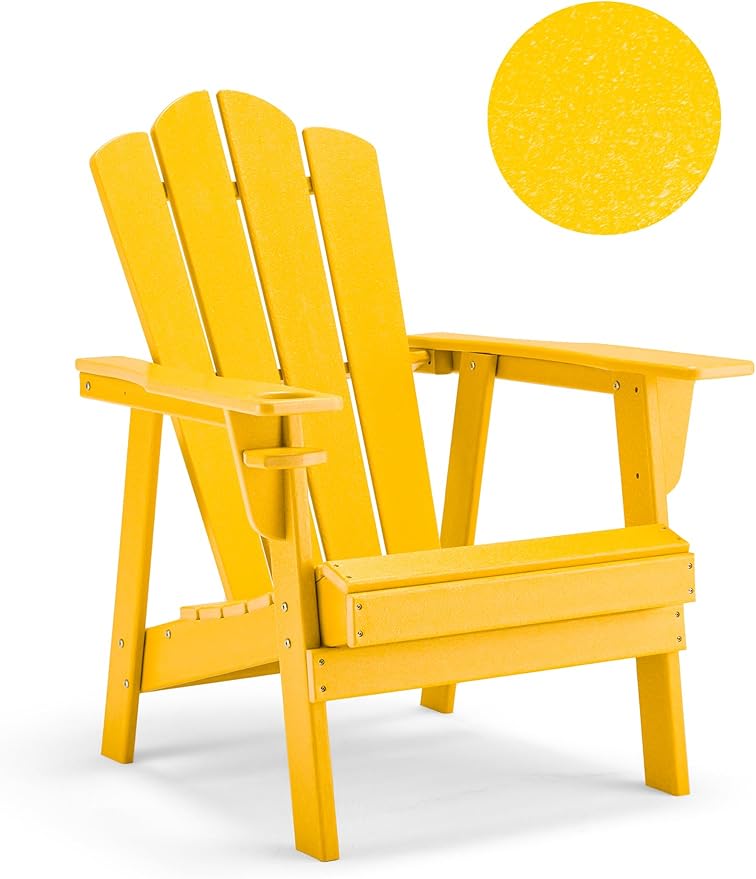 Adirondack Chair - Durable HDPE Poly Lumber All-Weather Resistant