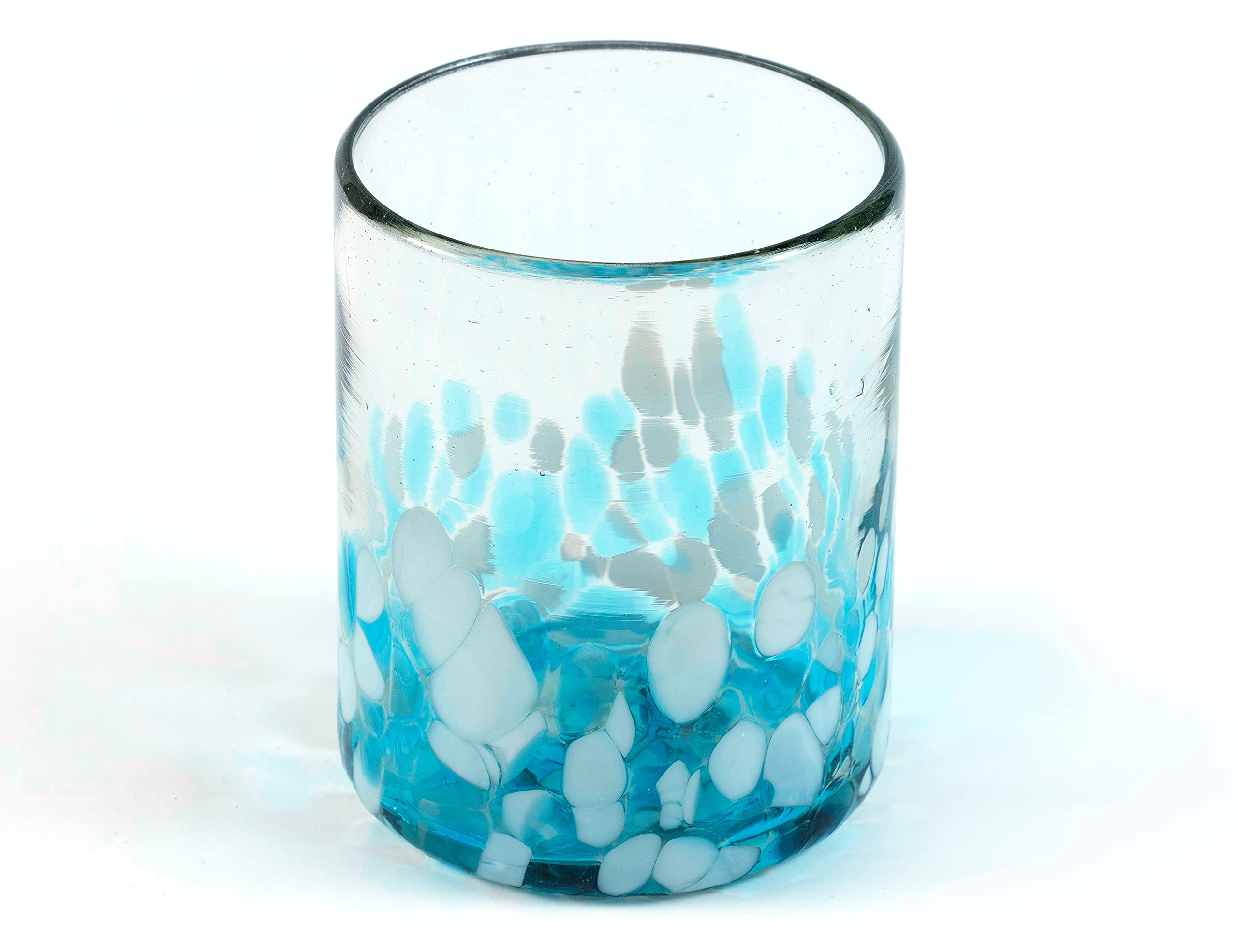 12 oz Hand Blown Mexican Drinking Glasses - Set of 6 tumblers