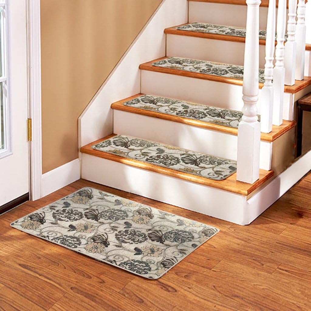 Stair Treads Carpet Non Slip Stair Rugs/Runner with Non Skid Rubber