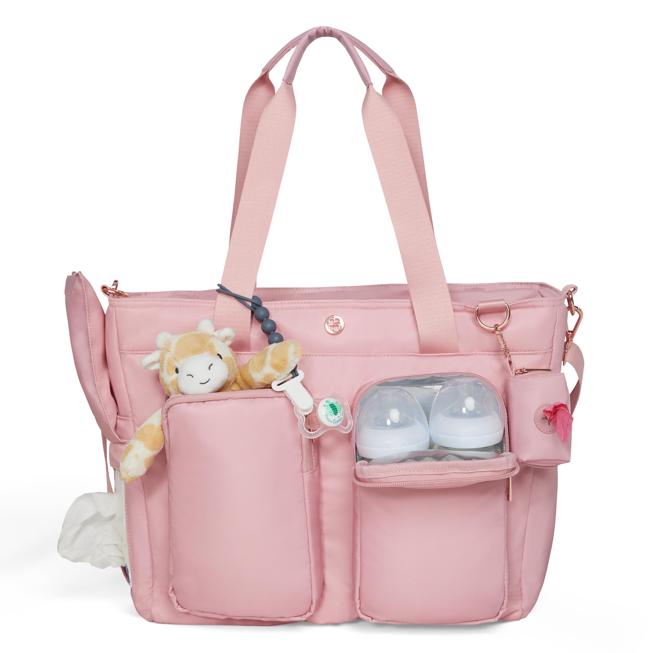 Weekender Tote Diaper Bag, Bridal Rose