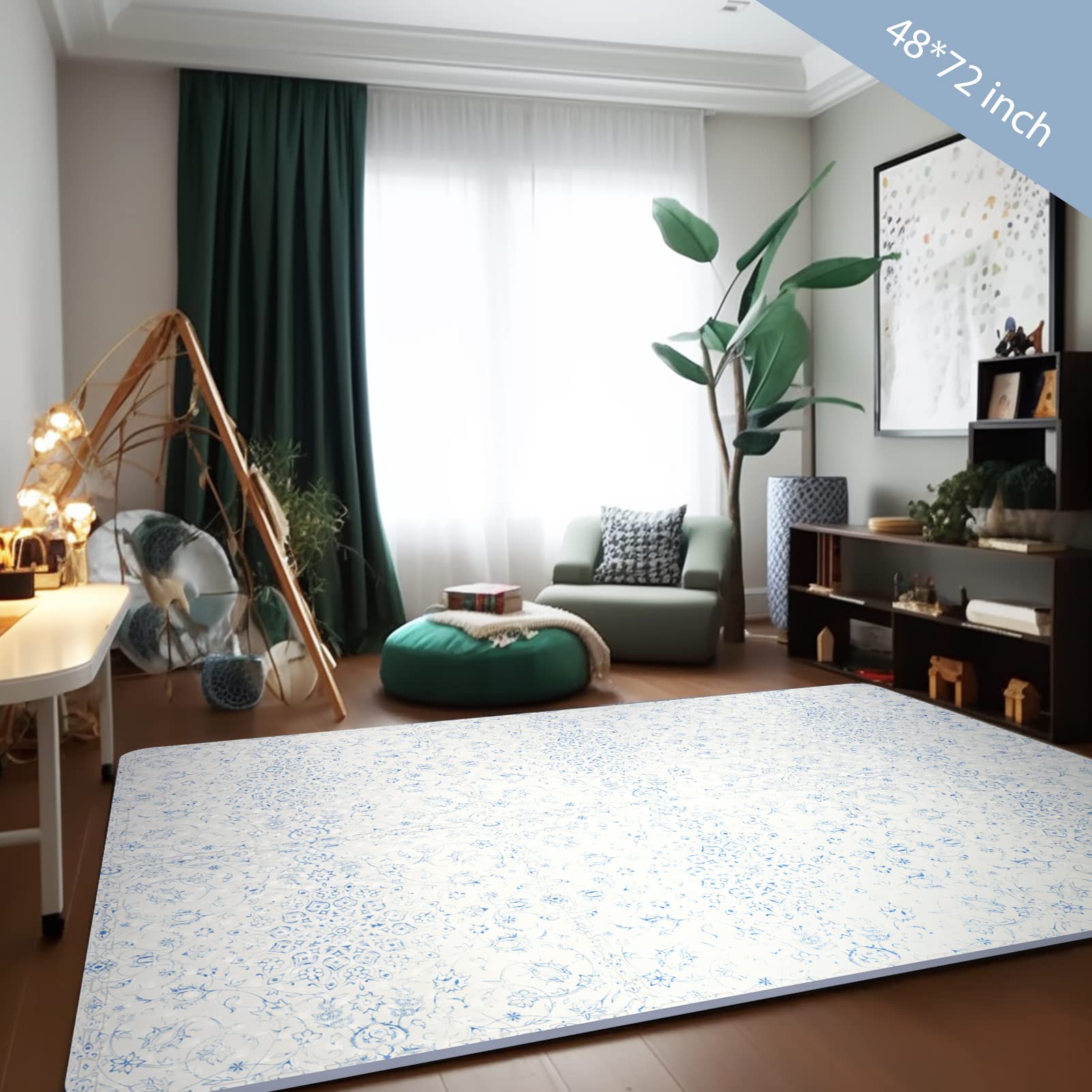 Extra Large Baby Play Mat - 4FT x 6FT Non-Toxic Foam Puzzle Floor Mat for Kids & Toddlers