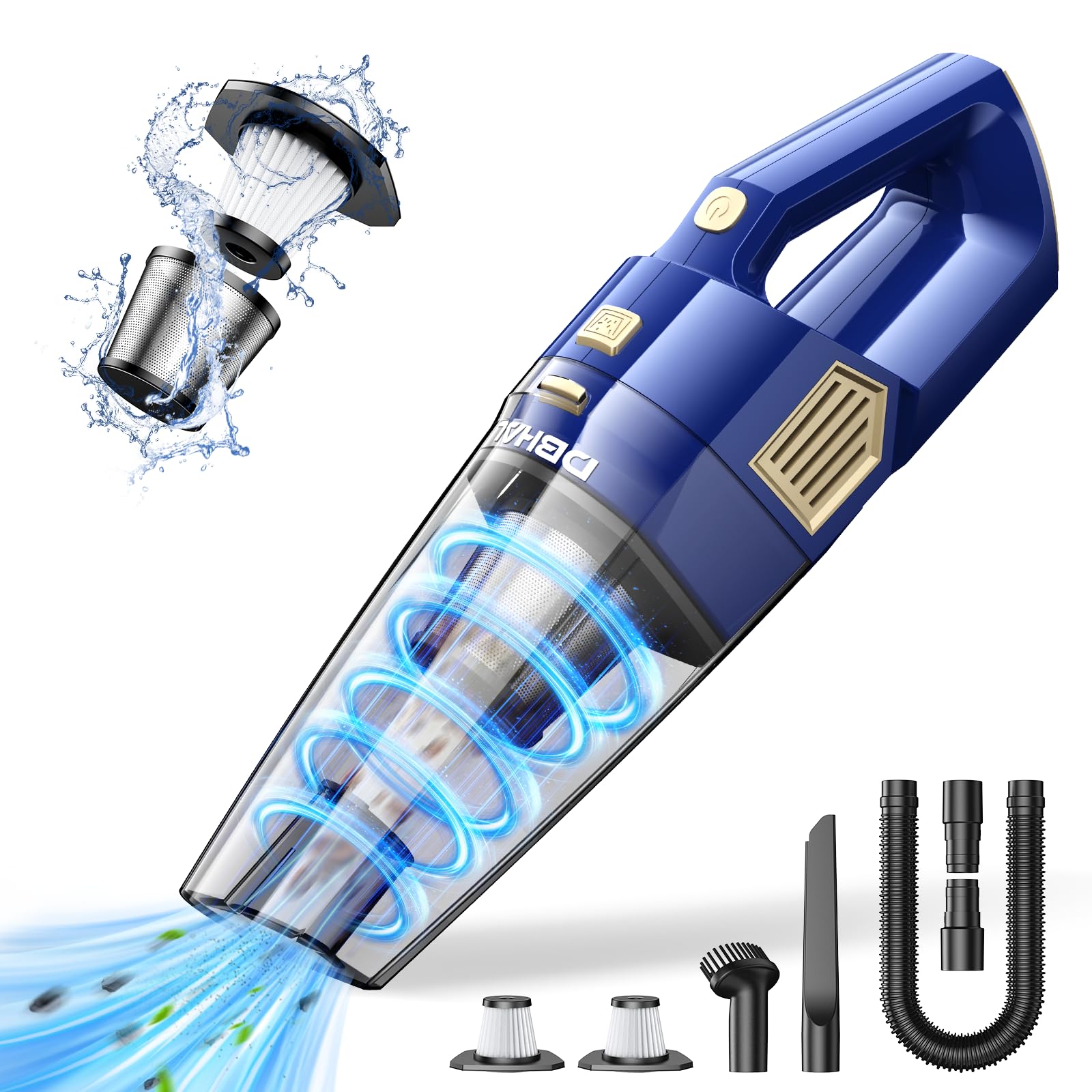 Handheld Vacuum Cordless, 15000PA Powerful Suction Car Vacuum
