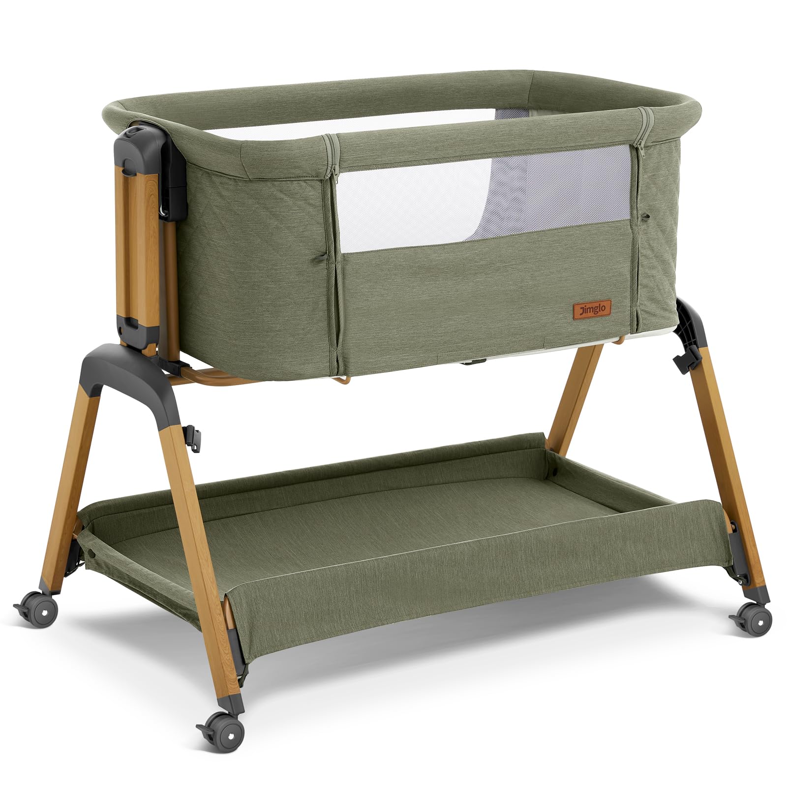 3 in 1 Baby Bassinet, Rocking Bassinets with Comfy Mattress and Wheels