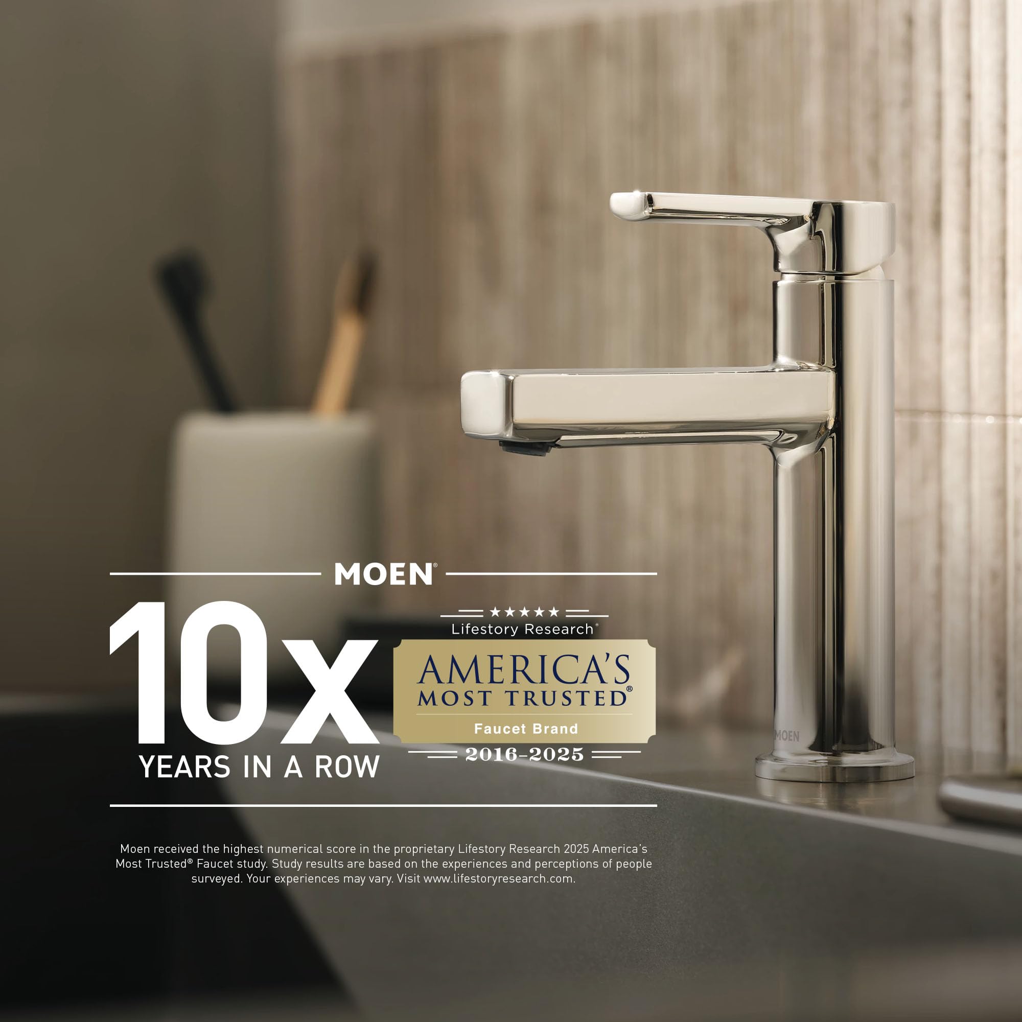 Moen 90 Degree Brushed Nickel Posi-Temp Modern Shower Trim Kit, Valve Required, TS2712BN