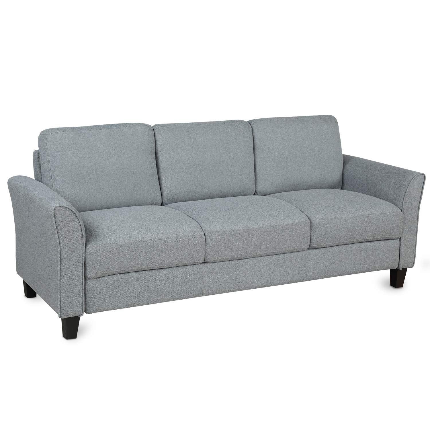 76" Modern Couch for Living Room, 3 Seater Sofa,Linen Upholstered Loveseat