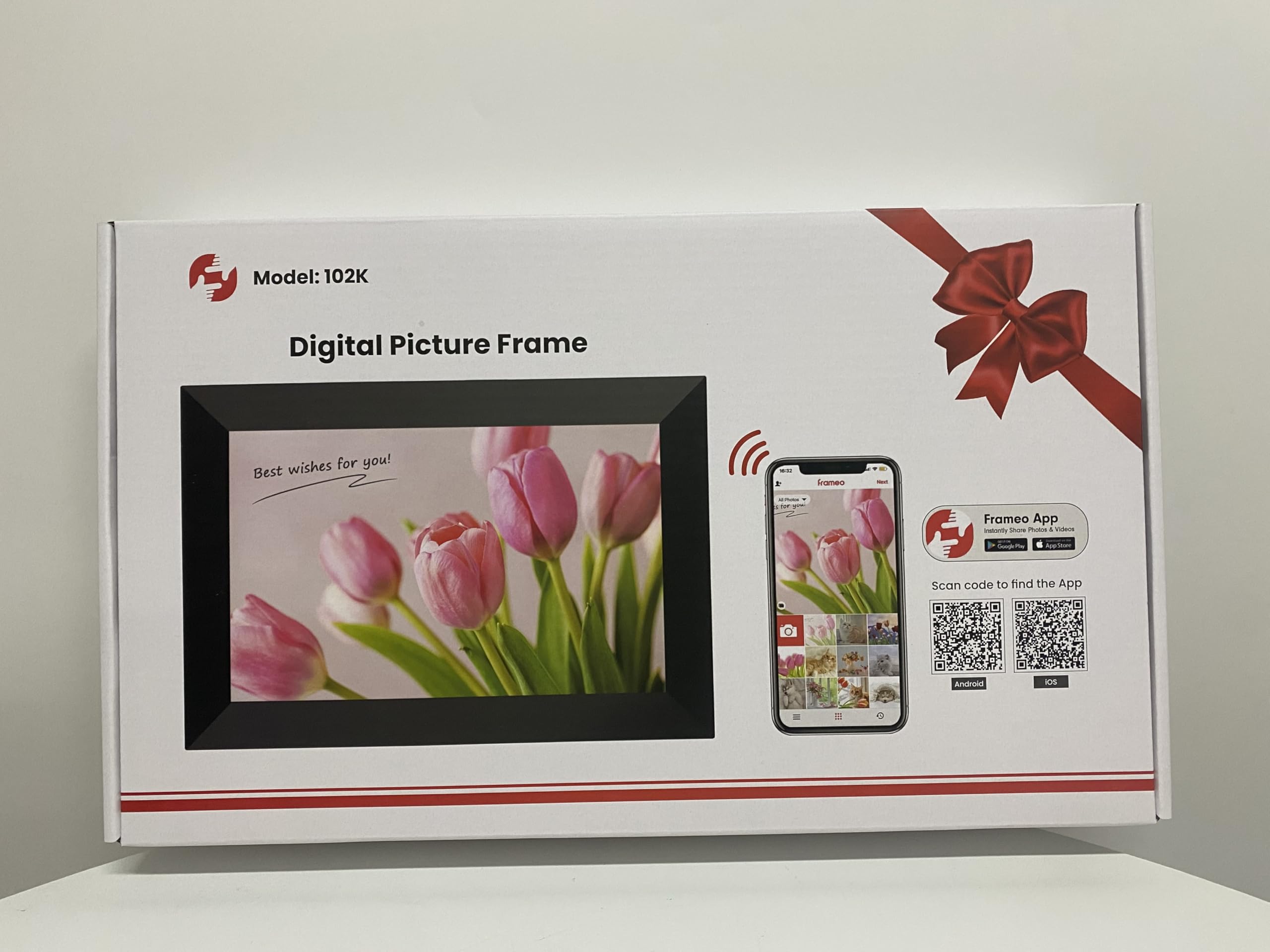 Frameo 10.1 Inch WiFi Digital Picture Frame, 1280x800 HD IPS Touch Screen Photo Frame