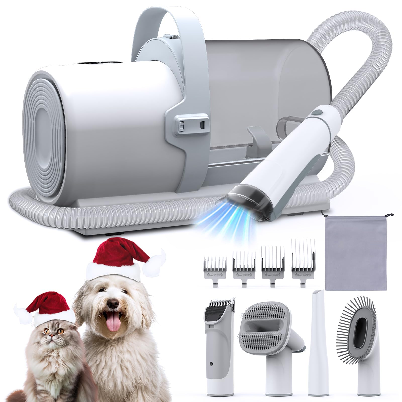 Dog Grooming Vacuum, Pet Grooming Kit with Dog Clippers