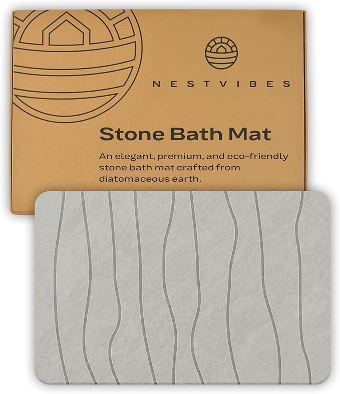 Stone Bath Mat Diatomaceous Earth Bath Mat Quick Drying Bathroom Mat Diatomite
