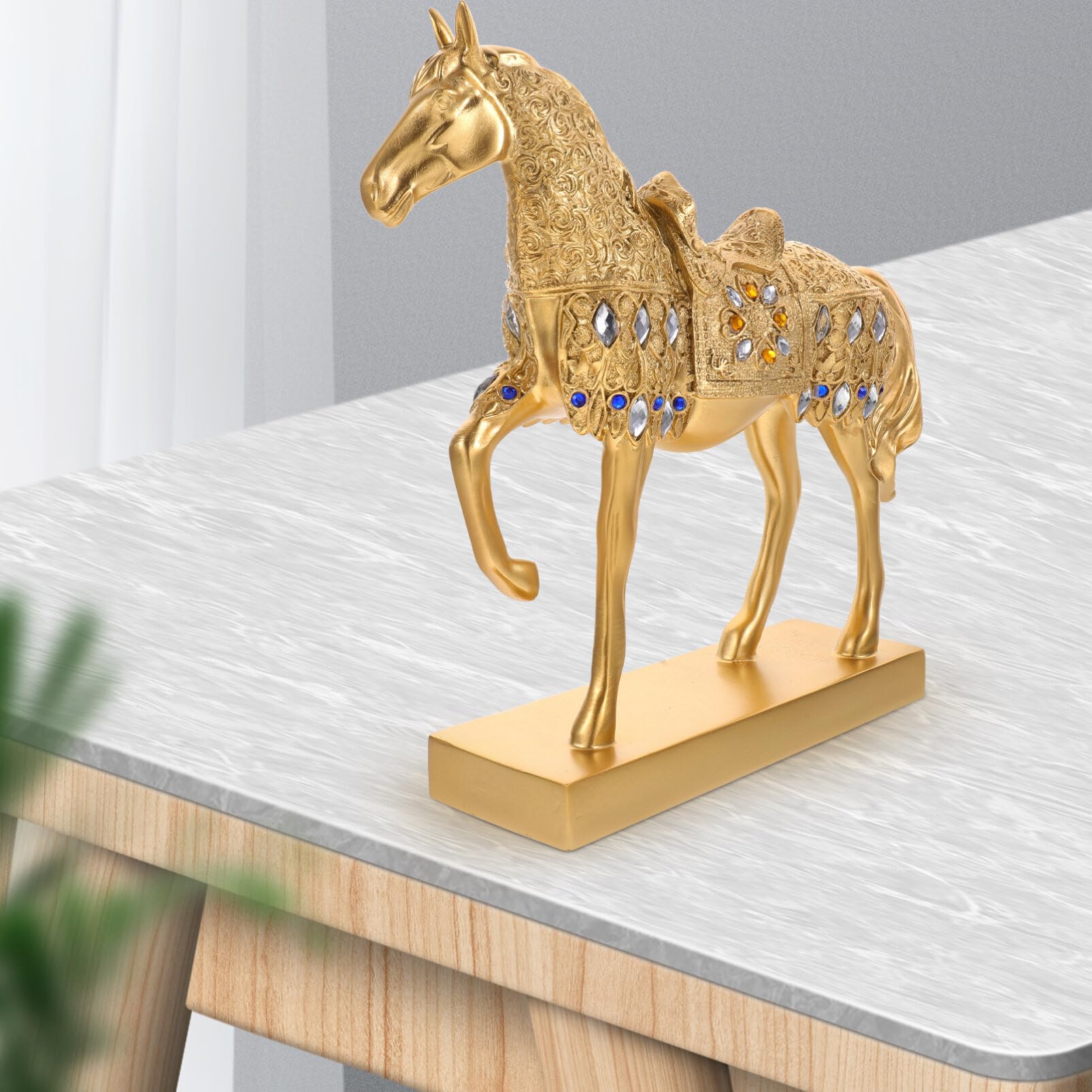 Horse Model Resin Standing Horse Decor Shop Adorable Horse Statue Bookshelf Horse