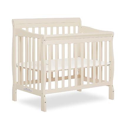 Aden 4-in-1 Convertible Mini Crib In Grey, Greenguard Gold Certified, Non-Toxic Finishess