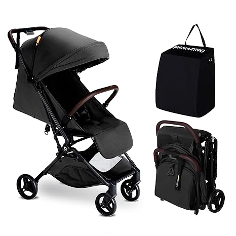 Lightweight Baby Travel Stroller with Carbor Fiber Frame, Compact & Airplane-Friendly,