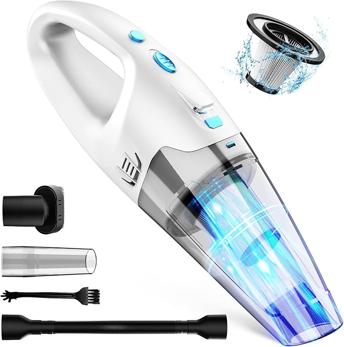 Handheld Vacuum Cordless,Car Hand Cordless Rechargeable,Powerful Suction Hand Held