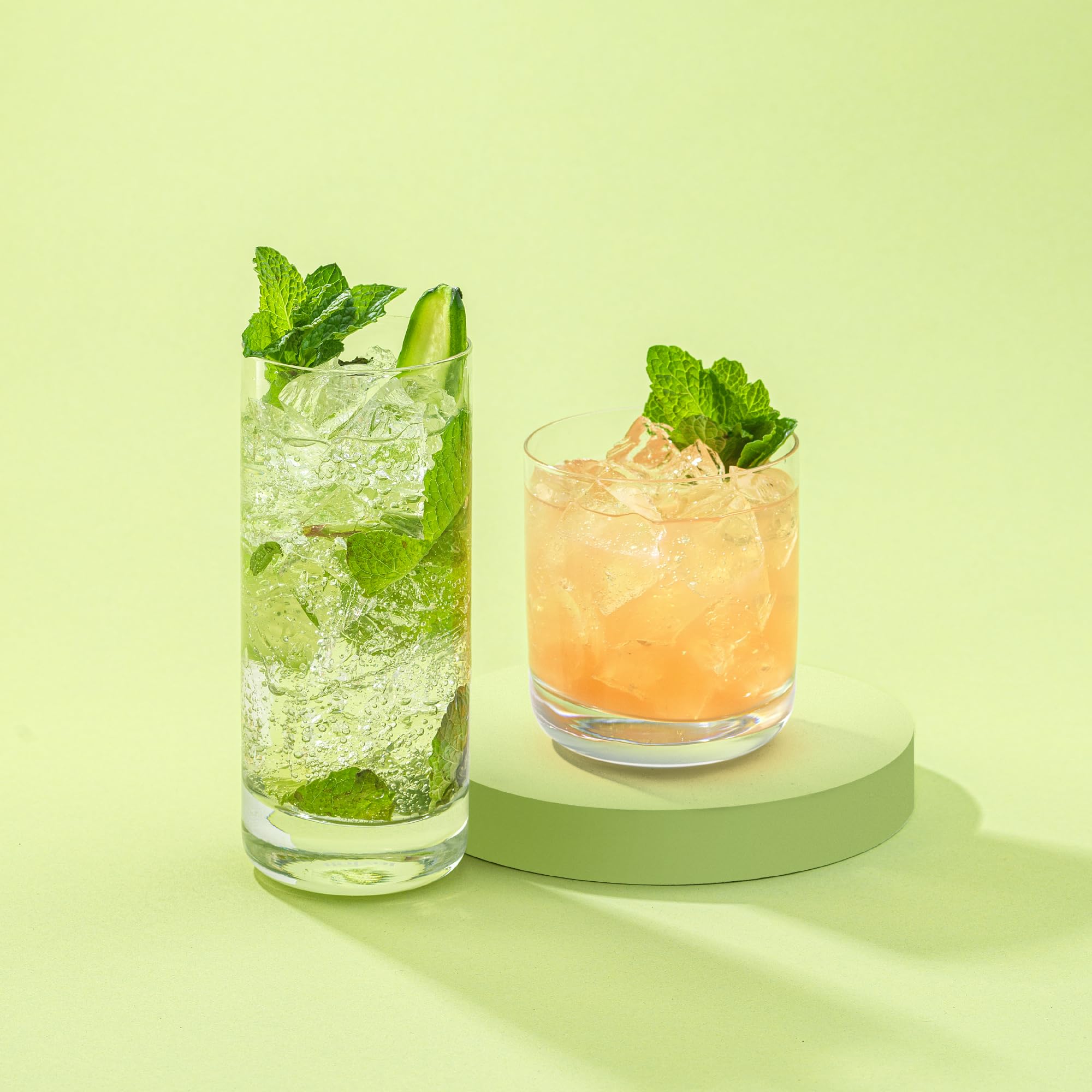 13oz Highball Glasses, 6pc Tall Glass Sets. Lead-Free Crystal Drinking Glasses