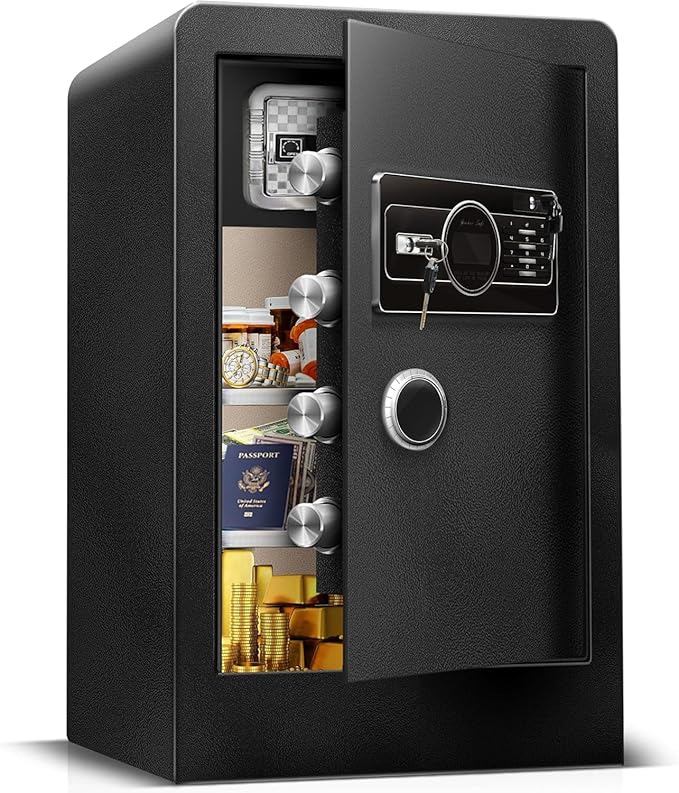 [True to Size] 9.4 Cub Extra Large Home Safe Box Fireproof Waterproof