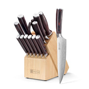 Kitchen Knife Set with Block, 14 Pieces Knife Sets for Kitchen with Block