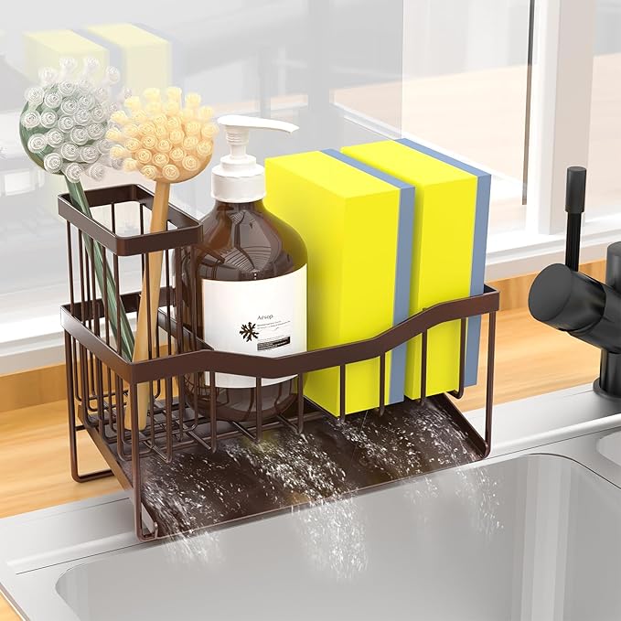 Kitchen with Brush Holder and Stainless Steel Self Drain Tray