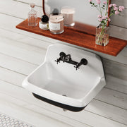 Wall Mount Utility Sink Wall Mounted Laundry Tub Ceramic Farm Style
