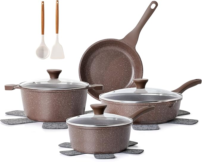 Cookware Set 13-Piece, Non Stick Pots and Pans Set with Swiss