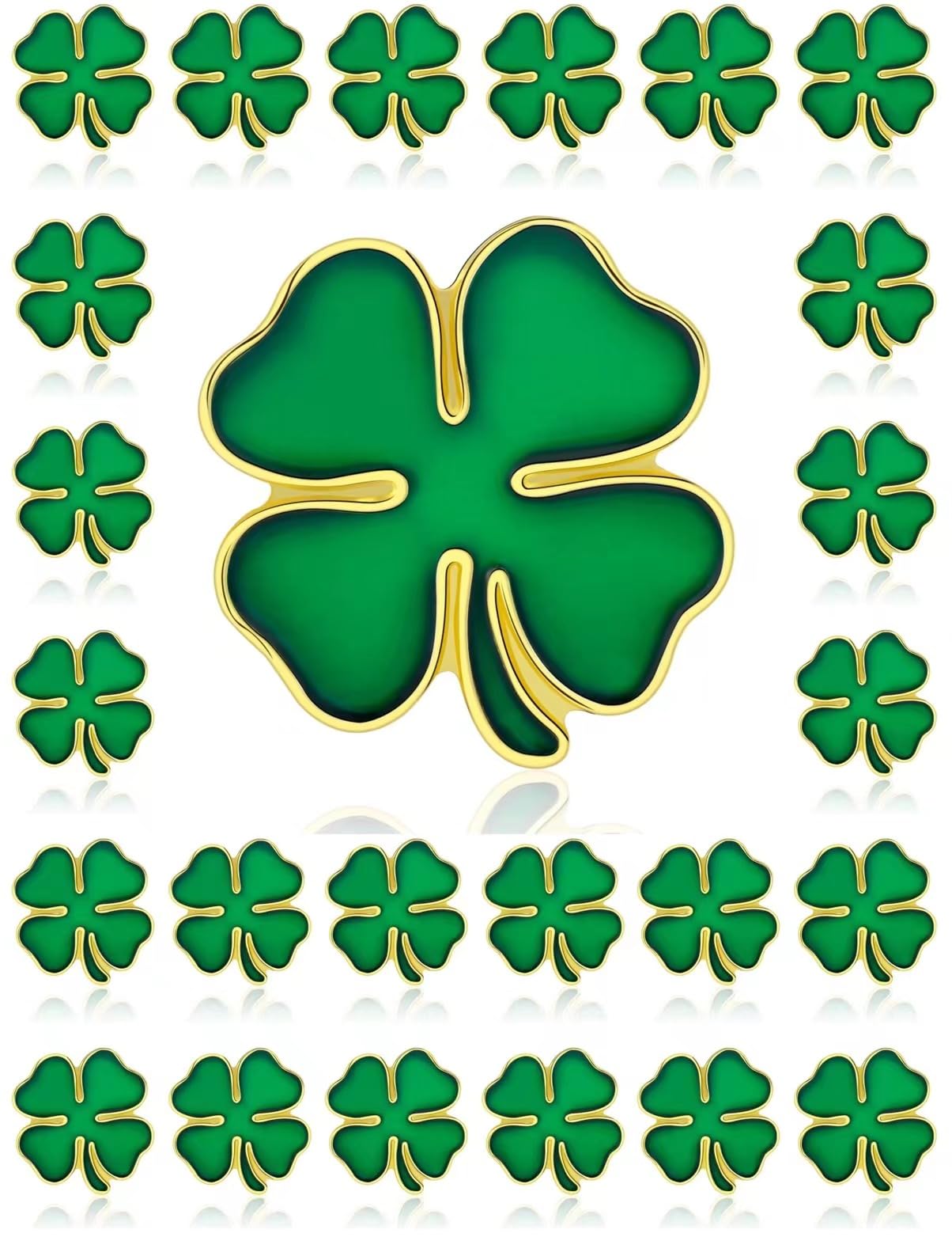 25/50/100/200/300 pieces Metal enamel green small St