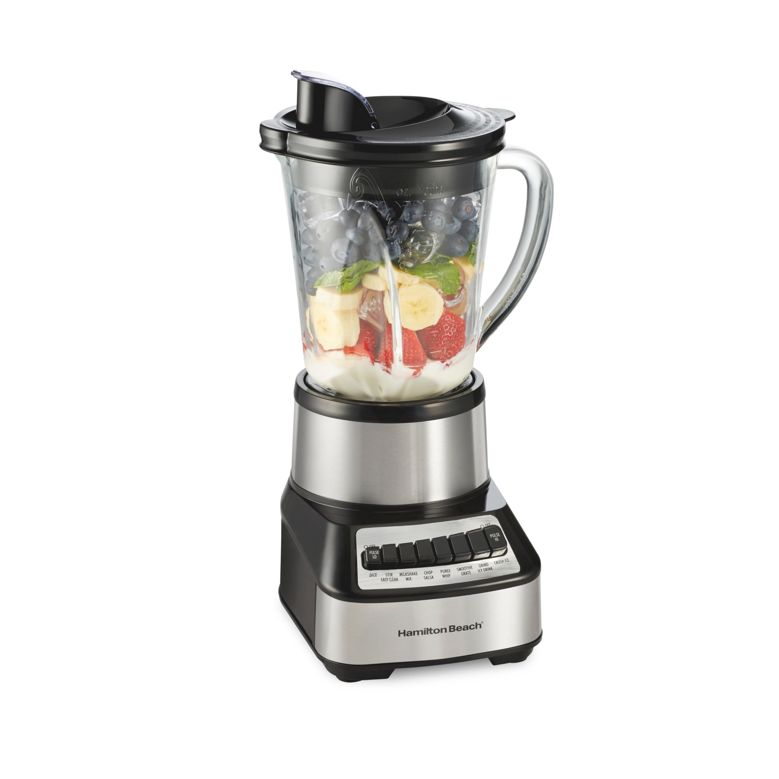 Wave Crusher Blender For Smoothies With 40 Oz Glass Jar and 14 Functions