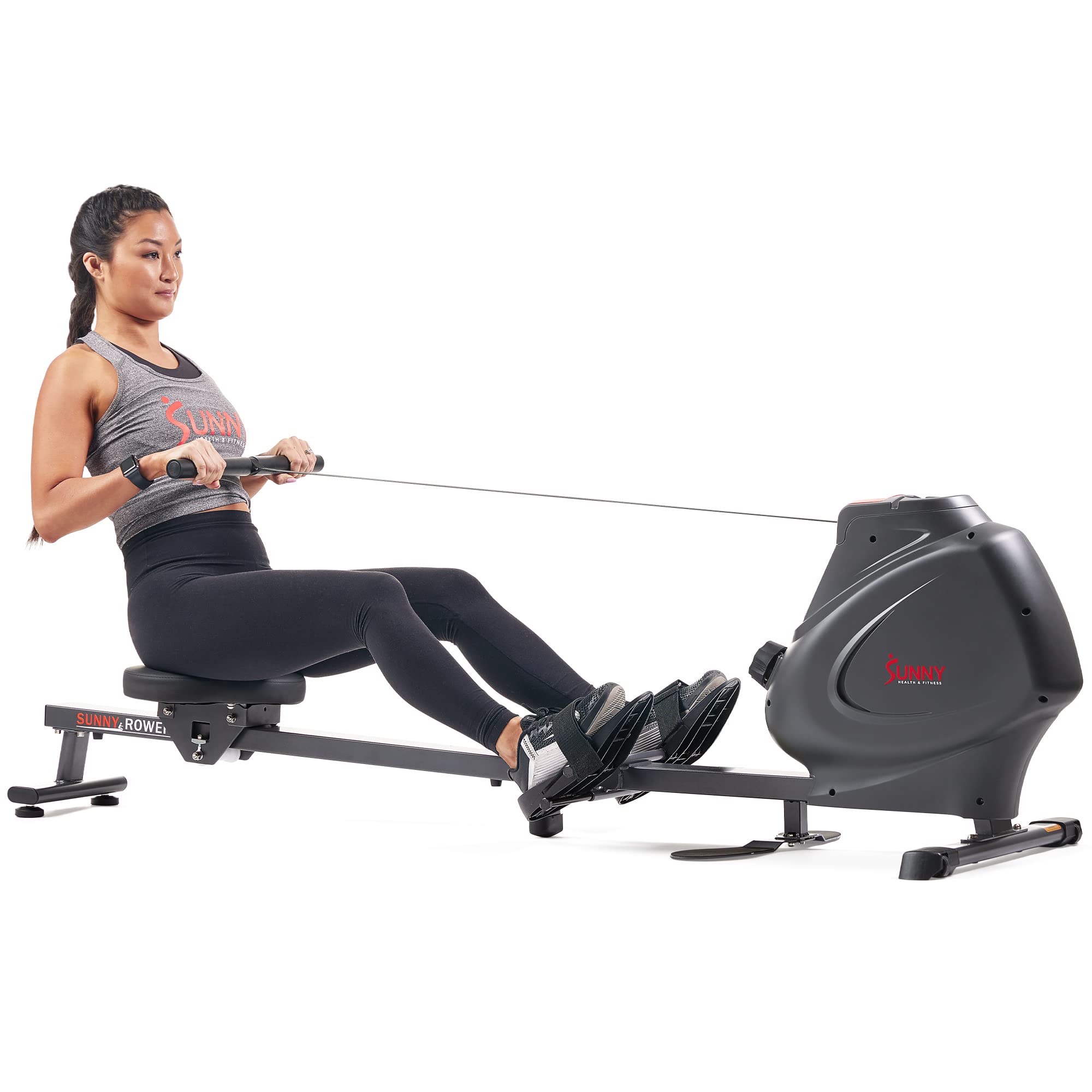 Premium Magnetic Rowing Machine Interactive Rower with Optional Exclusive SunnyFit