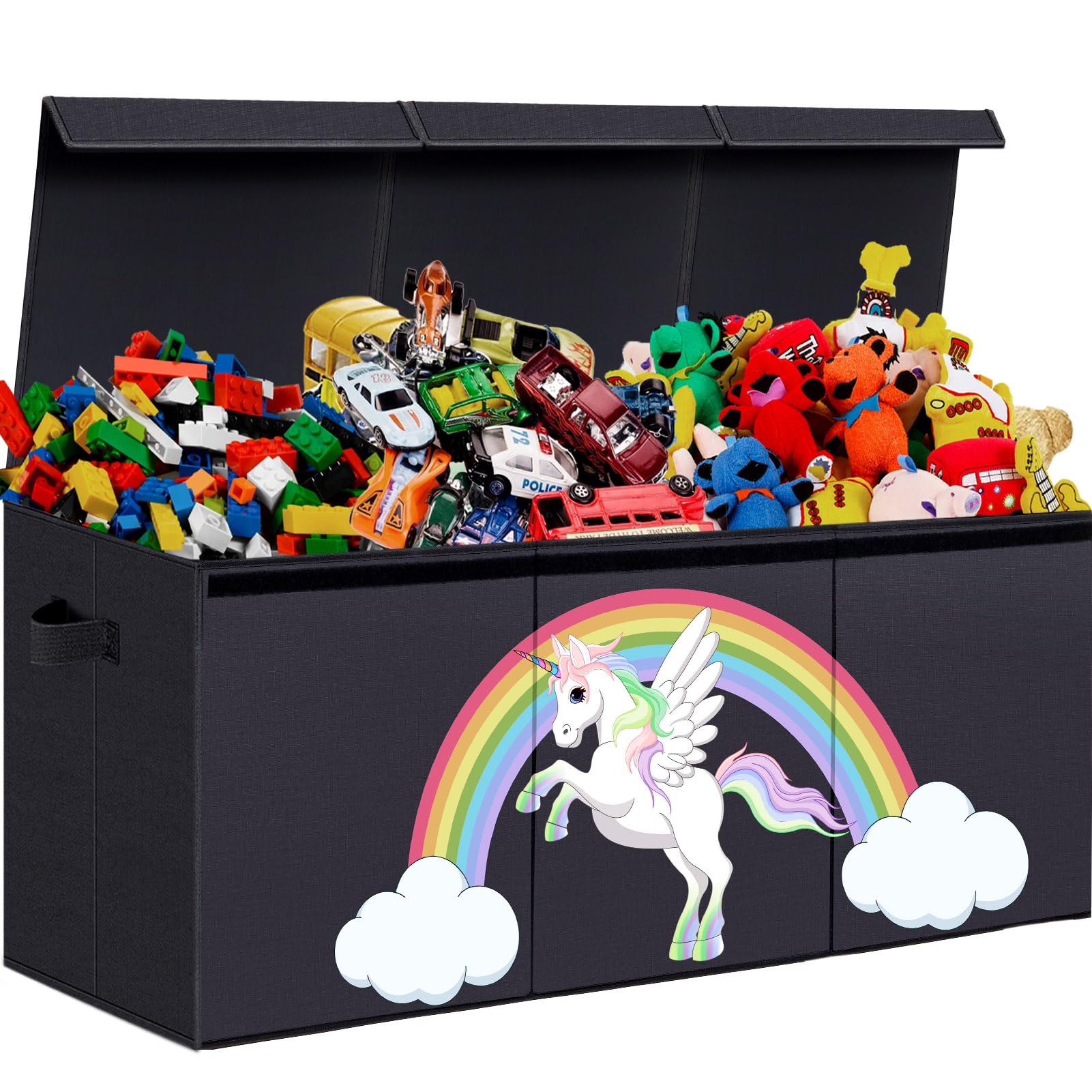 Extra Large Toy Box for Girls, Toy Chest for Kids,Collapsible Sturdy Toy Storage with Lids