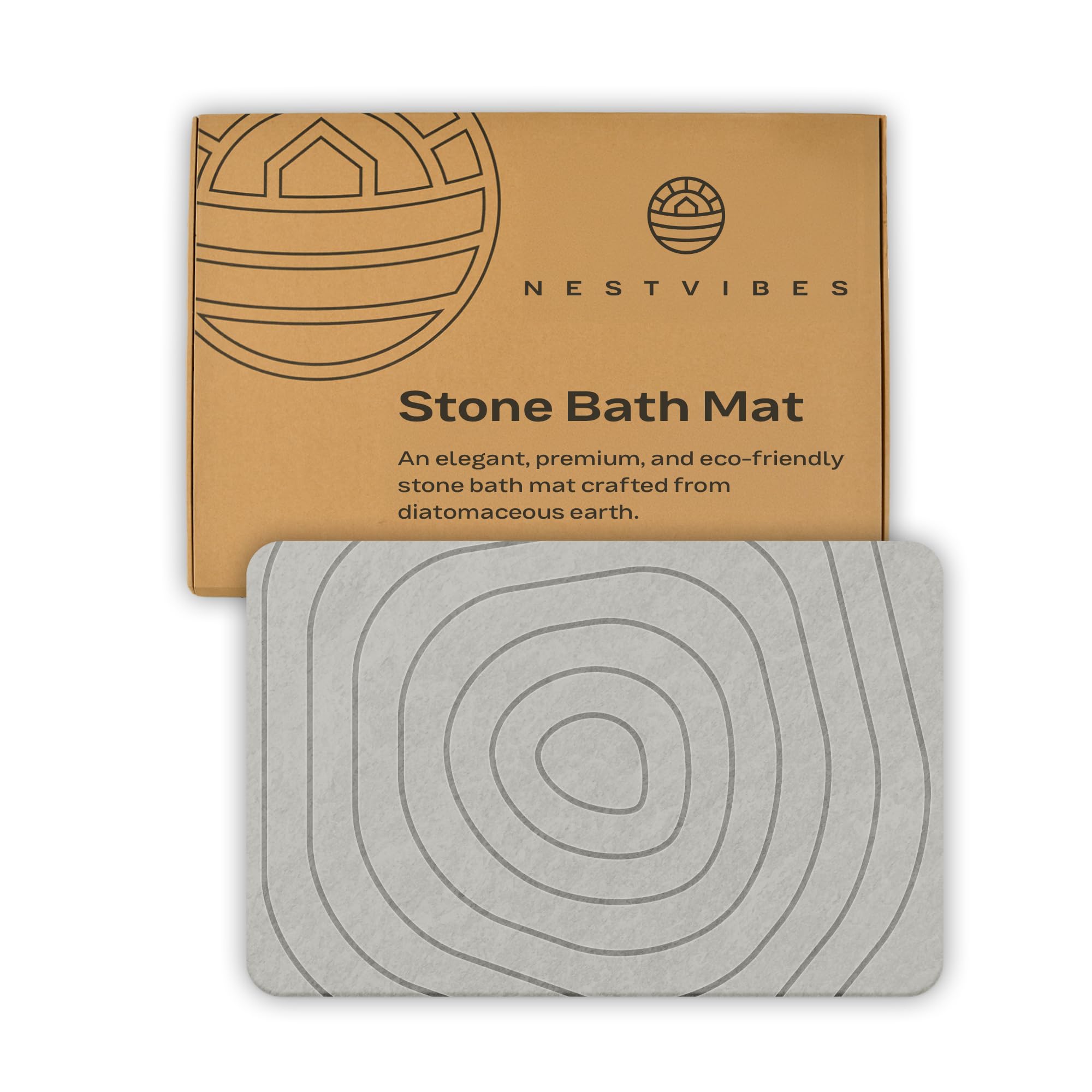 Stone Bath Mat Diatomaceous Earth Bath Mat Quick Drying Bathroom Mat Diatomite