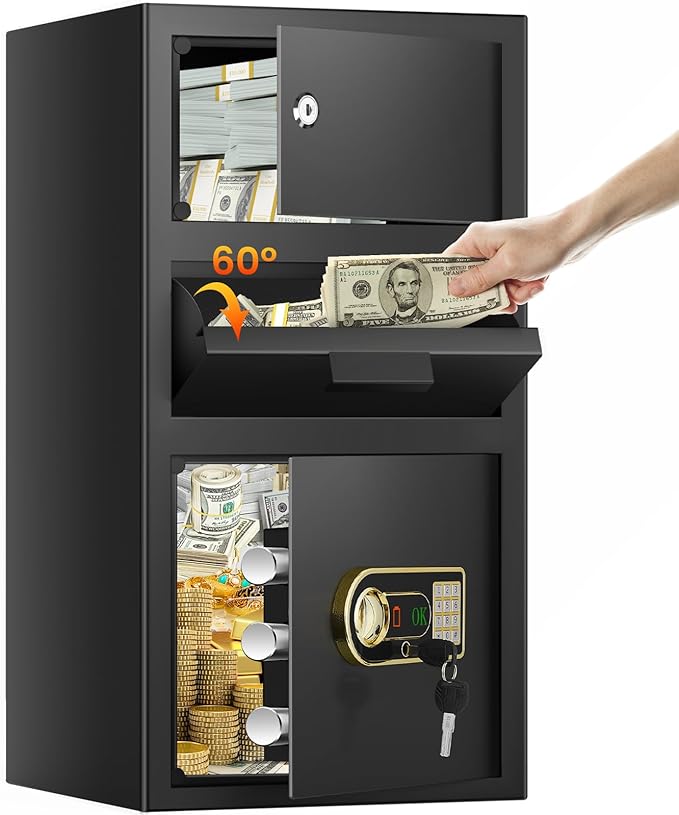 5.8 Cuft Large Safe Box Fireproof Waterproof, Fireproof Safe for Home Use