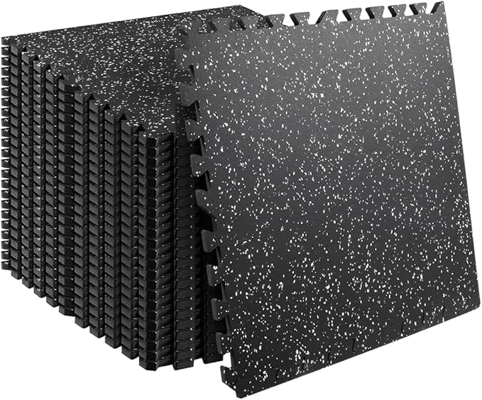 0.56in Thick 96 Sq Ft Gym Flooring for Home Gym